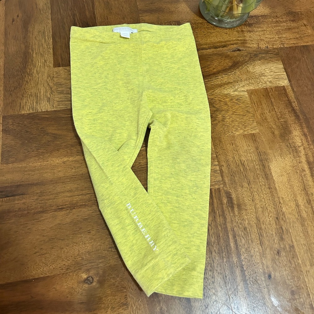 Burberry Kids Yellow Leggings 2